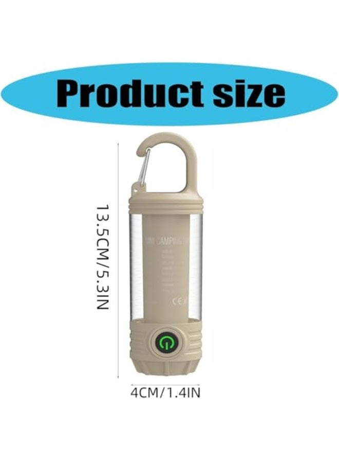 LED Camping Lantern, USB - C Rechargeable, Khaki/Olive Green, Multifunctional Outdoor Light with Long Battery Life, Waterproof & Mosquito - Repellent Feature (Khaki) - Image 2