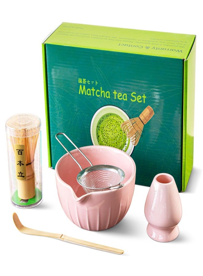 Hotbird 5 Pcs Matcha Whisk Set Includes Matcha Bowl with Spout, Matcha Whisk and Holder, Bamboo Scoop, Stainless sifter, Matcha Kit for Matcha Lovers - Image 1