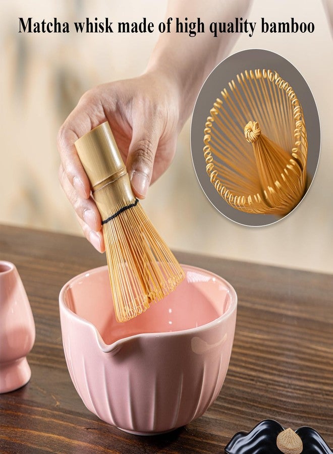 Hotbird 5 Pcs Matcha Whisk Set Includes Matcha Bowl with Spout, Matcha Whisk and Holder, Bamboo Scoop, Stainless sifter, Matcha Kit for Matcha Lovers - Image 4