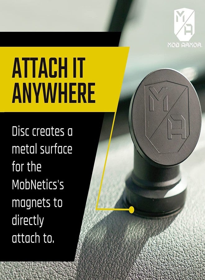 Mob Armor Magnetic Phone Mount Plates - Strong Adhesive Steel Discs for MobNetic Maxx & Mob Magnetic Car Mounts, Compatible with Phone Magnet Plates, Vehicle Accessory - Black (2 Pack) - Image 4