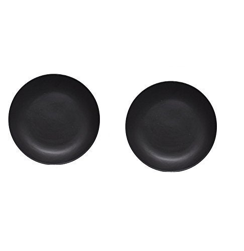 Caffeine Caffeine Ceramic Handmade Stoneware Black Matte Dinner Plates10 inch Set of 2 Ceramic Plates for Dinner (Microwave & Dishwasher Safe) - Image 1