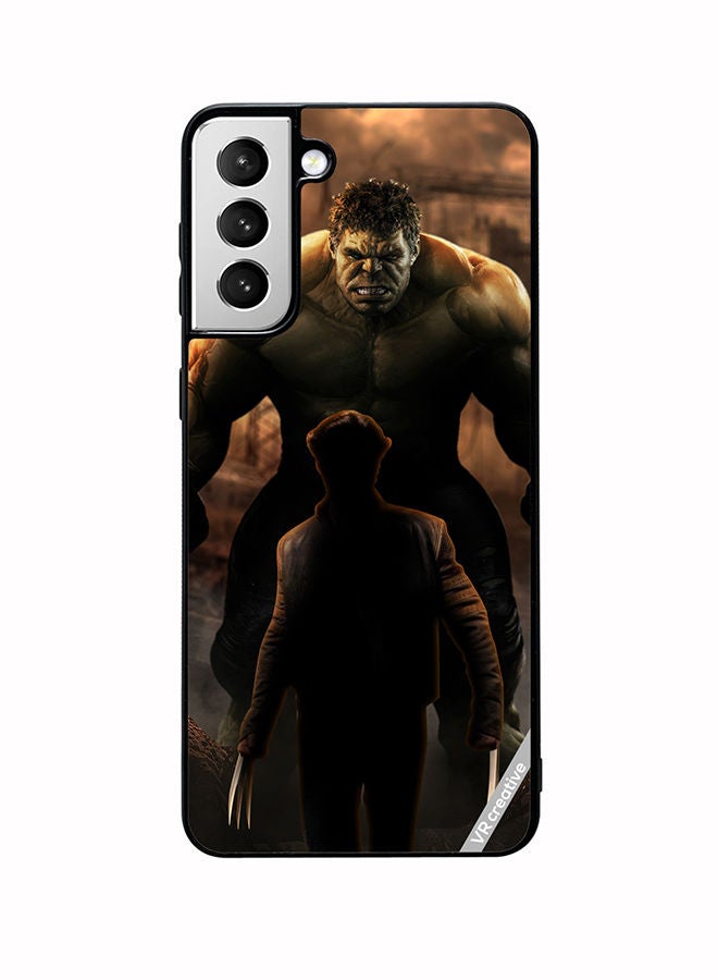 VR CREATIVE Protective Case Cover For Samsung Galaxy S22 5G Hulk Vs Xman Design Multicolour - Image 1