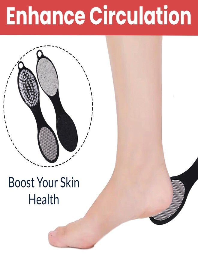 TEMPERIA (1pc) 4 In 1 Double Sided Foot File Scrubber - Dead Skin & Callus Remover - Feet Scraper - Pedicure Tool - (Foot Scrubber, Black Emery Foot Filer, Pumice Stone, Foot Brush) (HF113) - Image 5