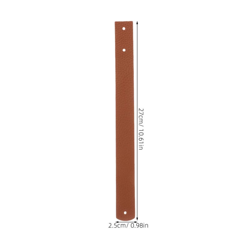 Brown Faux Leather Wall Hooks Set Of 4 Curtain Rod Holders For Towels Clothes And Decor - Image 3