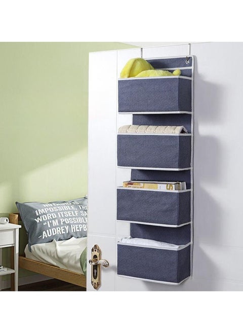 Over Door Hanging Organizer,4-Shelf Behind The Door Storage Organizer With Door Hook,Wall Mount Rack For Clothes Toys Sundries