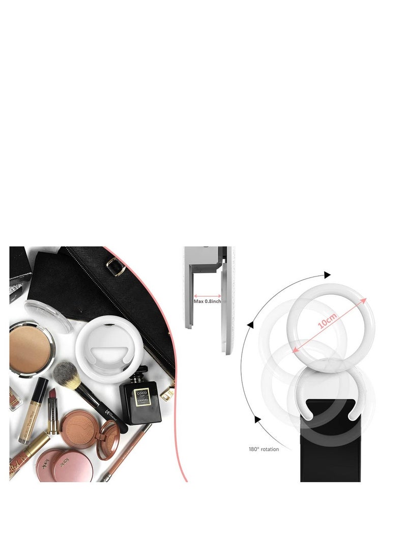 Generic - Portable Rechargeable Selfie Ring Light for Phone and Laptop, Ideal for Makeup, Video Recording, and Photography - Image 1
