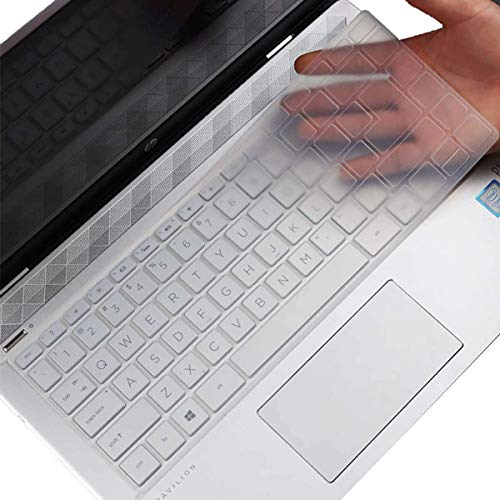 Justec Premium Keyboard Protector Cover for HP Pavilion x360 14" Laptop 14M-BA 14M-CD 14-BF 14-BW 14-cm Series 14M-BA011DX 14M-BA013DX 14M-BA015DX 14M-BA114DX 14M-CD0001DX 14M-CD0003DX -Clear TPU - Image 1