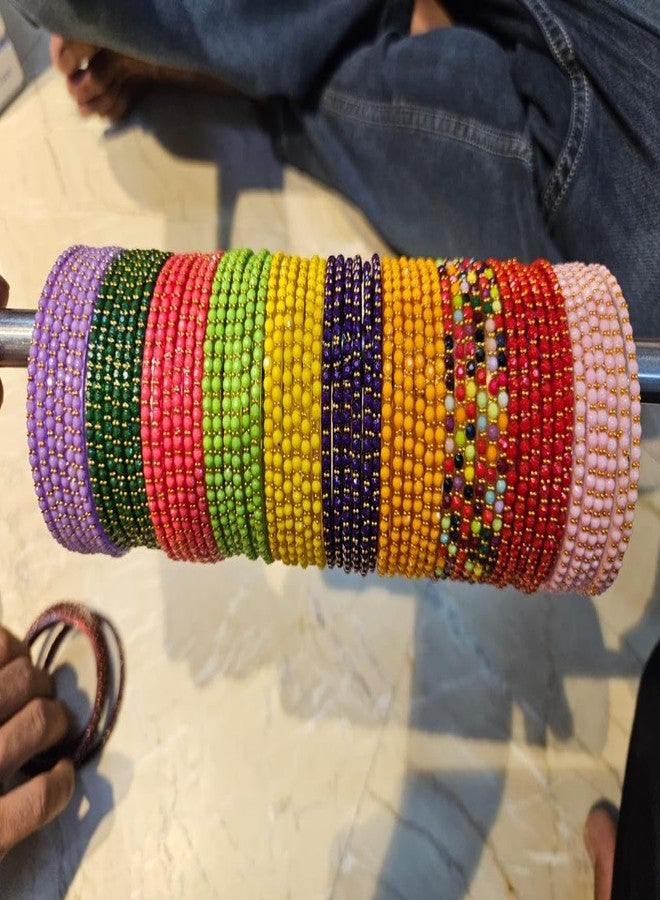 BANGLESKART أساور كريستال من بانغلسكارت للنساء / طقم كادا على شكل قطرة مطر / أساور كادا متعددة الألوان بلمسة نهائية لامعة مع أساور زركون ذهبية للنساء والفتيات - دارزان واحد فقط، اختر لون واحد - (داني، 2.6) - Image 3