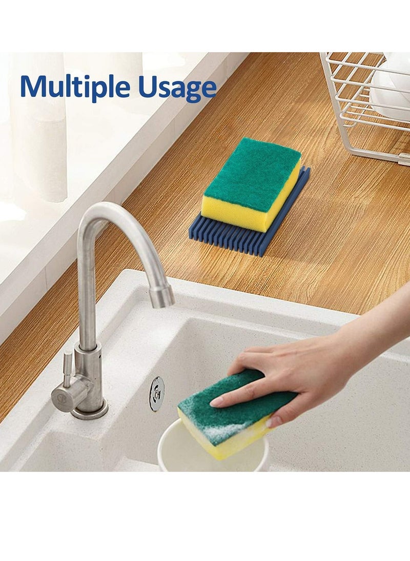 Bukela - Bar Soap Holder, 3 PCS Non-Slip Soap Dish, Soap Saver for Bathroom, Extend Soap Life Self Draining Soap Dishes, Self Draining Quick Dry Sponge Holder for Kitchen Sink, Bath Tub, Shower (Grey) - Image 1
