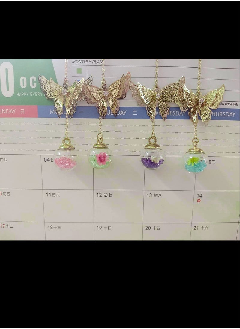 Generic - Metal Feather Bookmark with 3D Butterfly Pendants Reading Bookmarks Book Lovers Gift - Image 1