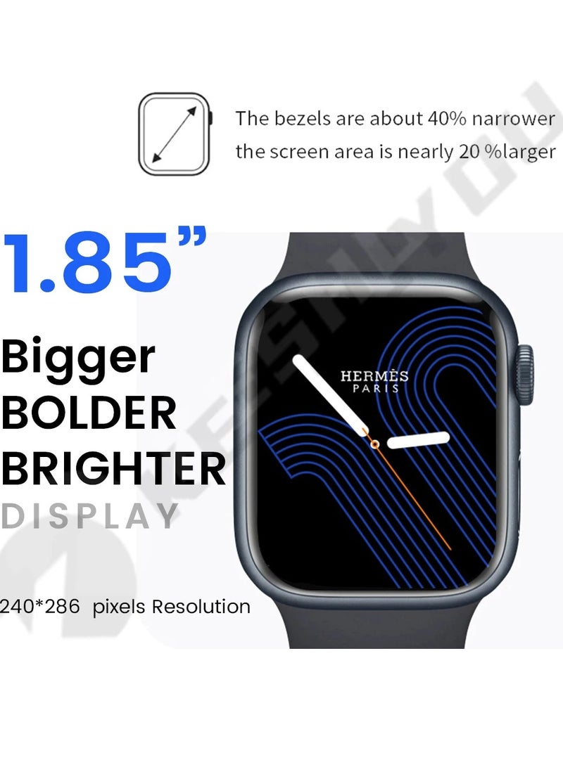 AROAQ Smart Watch 8 Max, 1.85" Large Display Bluetooth Call Smart Watch, Wireless Charging Waterproof Smart Health Monitoring Watch, Sleep Monitoring Durable Wrist Watch With Multiple Sports Mode, (Pink) - Image 4