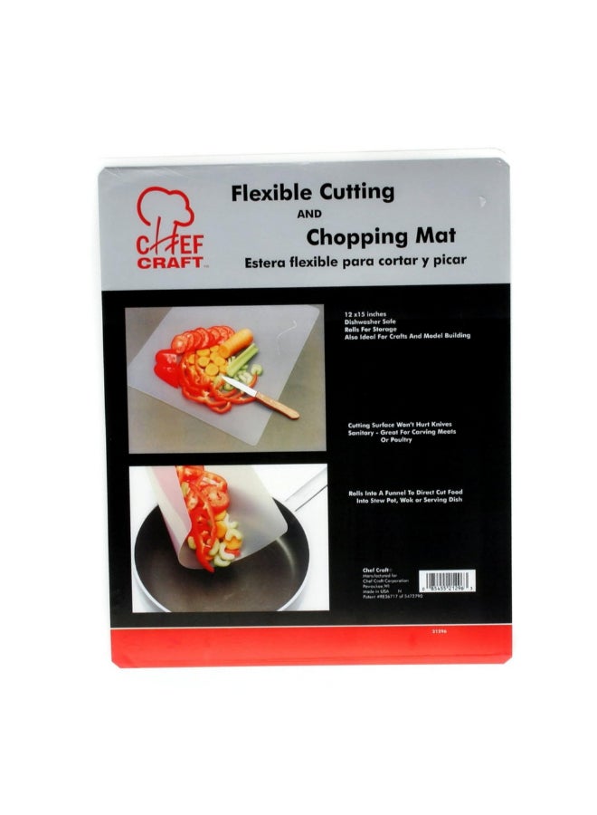 Chef Craft Dishwasher Safe Flexible Cutting and Chopping Mat 12 x 15 Inch 21296 - Image 1