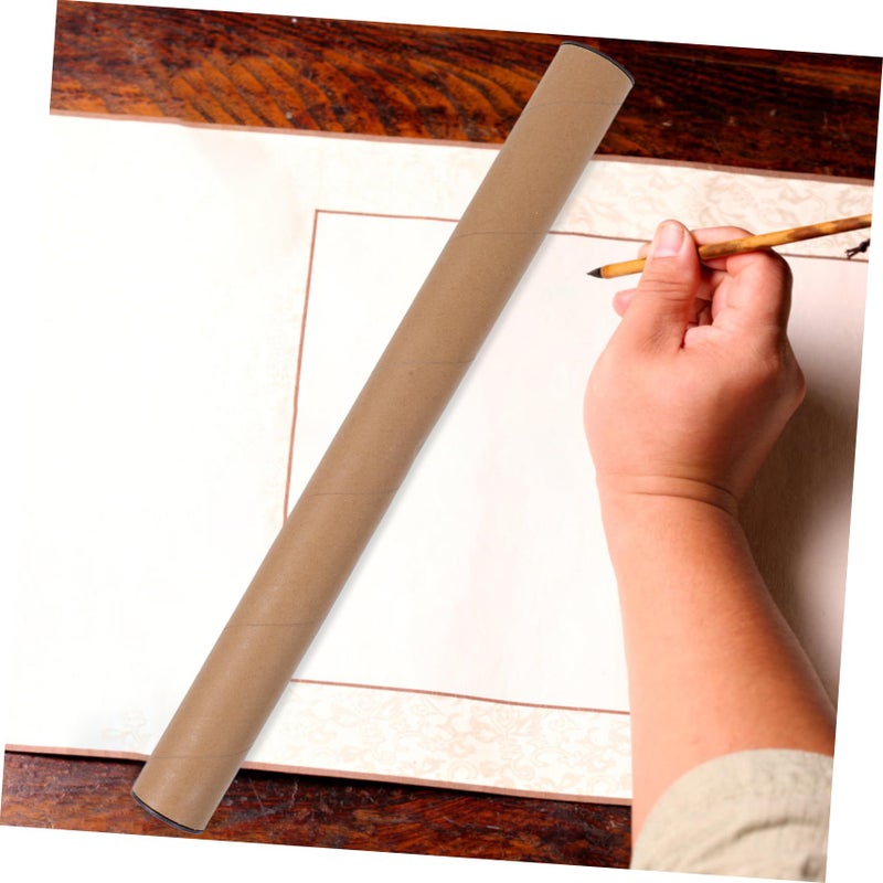 Kraft Paper Mailer Tubes With Caps 10Pcs Document Storage And Shipping Packing - Image 5