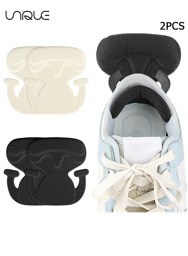 يونيك 2 زوج من مقابض الكعب المضادة للانزلاق - ملصقات الكعب الخالية من الغراء - قابلة للتعديل - منع فرك الكعب والبثور - وسادة نصف الحجم مقاومة للكعب - ملصقات كعب جديدة - للكعب المتسكعون - أسود / لون البشرة - Image 1