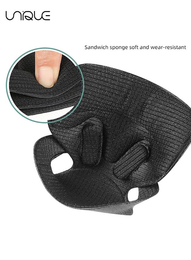 يونيك 2 زوج من مقابض الكعب المضادة للانزلاق - ملصقات الكعب الخالية من الغراء - قابلة للتعديل - منع فرك الكعب والبثور - وسادة نصف الحجم مقاومة للكعب - ملصقات كعب جديدة - للكعب المتسكعون - أسود / لون البشرة - Image 2