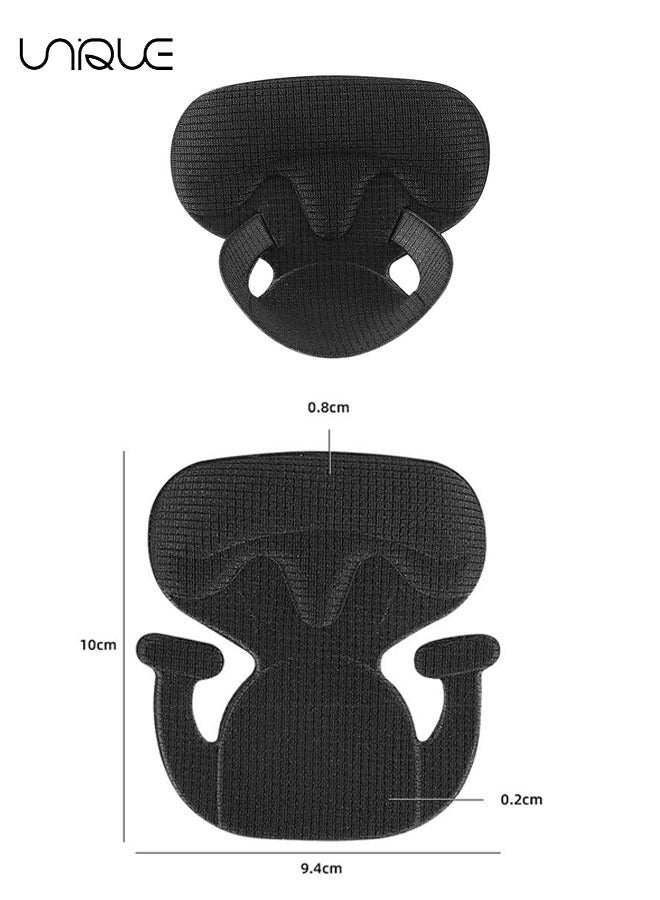 يونيك 2 زوج من مقابض الكعب المضادة للانزلاق - ملصقات الكعب الخالية من الغراء - قابلة للتعديل - منع فرك الكعب والبثور - وسادة نصف الحجم مقاومة للكعب - ملصقات كعب جديدة - للكعب المتسكعون - أسود / لون البشرة - Image 3