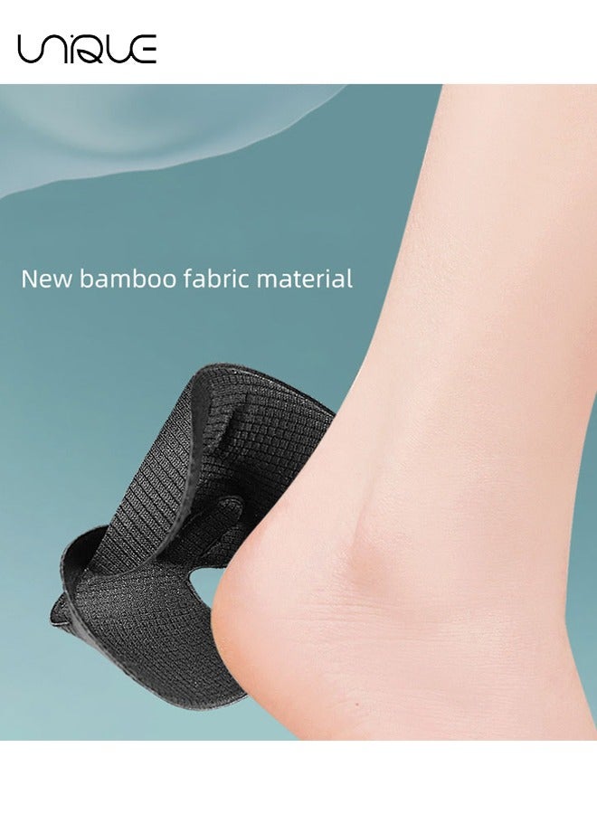 يونيك 2 زوج من مقابض الكعب المضادة للانزلاق - ملصقات الكعب الخالية من الغراء - قابلة للتعديل - منع فرك الكعب والبثور - وسادة نصف الحجم مقاومة للكعب - ملصقات كعب جديدة - للكعب المتسكعون - أسود / لون البشرة - Image 4