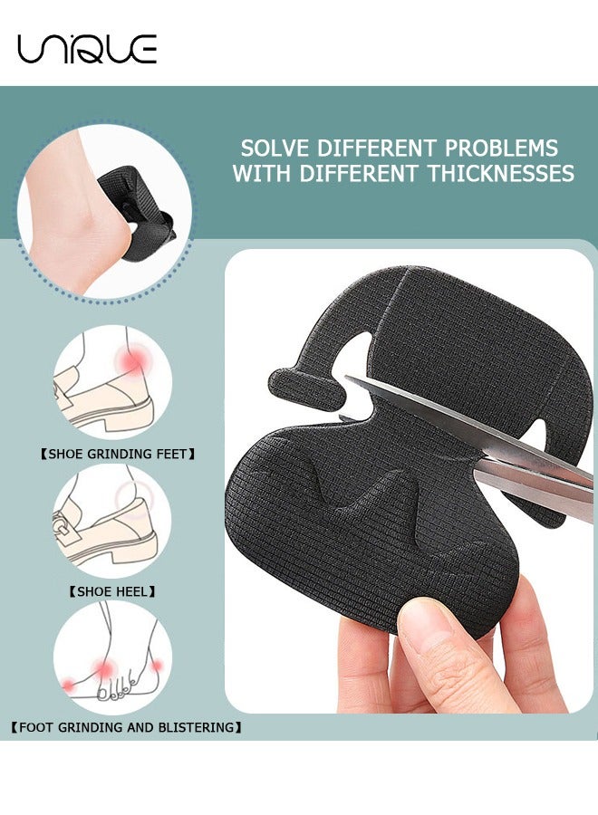 يونيك 2 زوج من مقابض الكعب المضادة للانزلاق - ملصقات الكعب الخالية من الغراء - قابلة للتعديل - منع فرك الكعب والبثور - وسادة نصف الحجم مقاومة للكعب - ملصقات كعب جديدة - للكعب المتسكعون - أسود / لون البشرة - Image 5