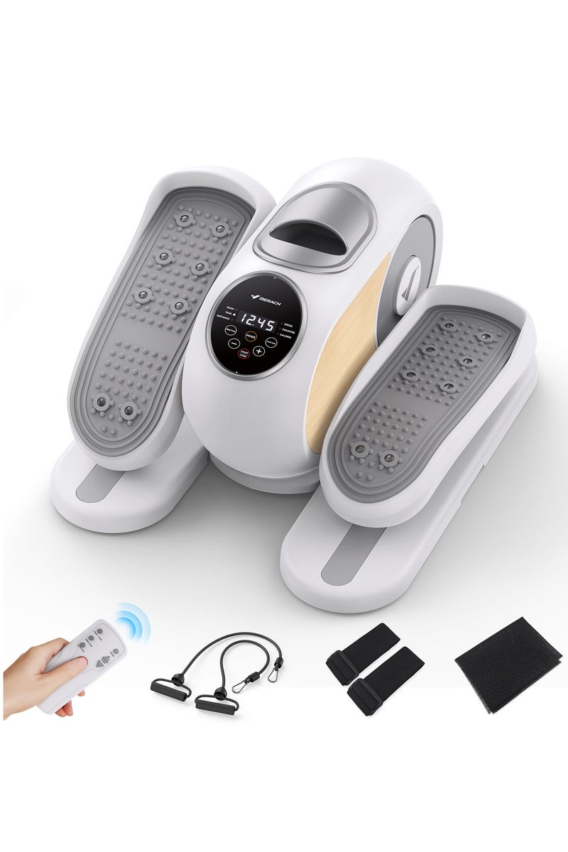 ميراتش جهاز ميراش الإهليلجي تحت المكتب، جهاز تمرين الساق الإهليلجي لكبار السن مع جهاز تحكم عن بعد و12 سرعة، جهاز تمرين دواسة كهربائي محمول هادئ للاستخدام في المنزل والمكتب - Image 1