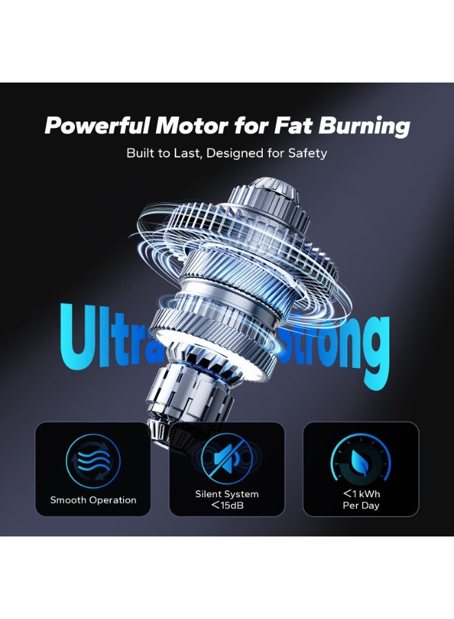 ميراتش جهاز ميراش الإهليلجي تحت المكتب، جهاز تمرين الساق الإهليلجي لكبار السن مع جهاز تحكم عن بعد و12 سرعة، جهاز تمرين دواسة كهربائي محمول هادئ للاستخدام في المنزل والمكتب - Image 4