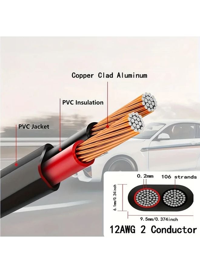 12 AWG 2 Conductor CCA Wire 30FT Low Voltage for Automotive LED Strips Marine - Image 3