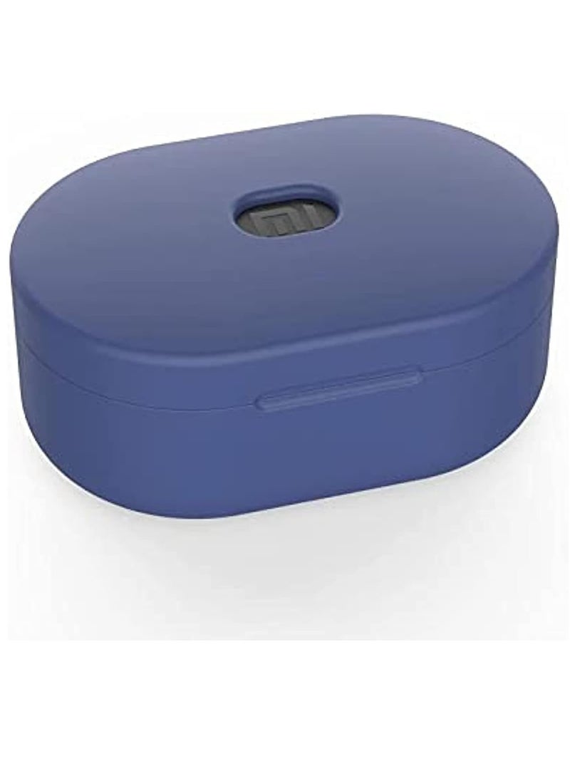 Superline - Xiaomi Redmi Airdots 2 Case Silicone Case With Key Chain Design Compatible With 3D Silicone Earbuds Accessories Xiaomi Redmi Airdots 2 Case Xiaomi Redmi Airdots 2 Navy Blue - Image 1