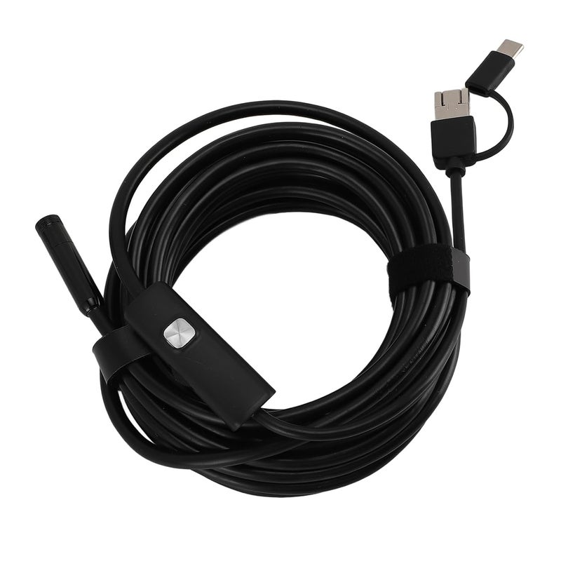 HD 1200P Sewer Camera with Adjustable LED Light, 8mm IP68 USB Borescope Inspection Camera, Endoscope Camera with Type C Interface, 5m Cable - Image 1