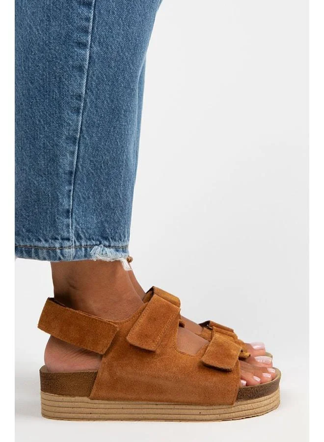 Emilia Women's Genuine Leather Double strap Toe Sandal