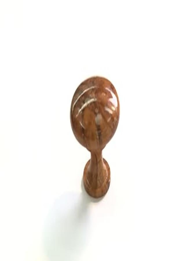 Kitchen And Cabinet Handle Button, Light Brown Veined, Dark Brown, Metal Material, Made In Taiwan, Large Button - Image 3