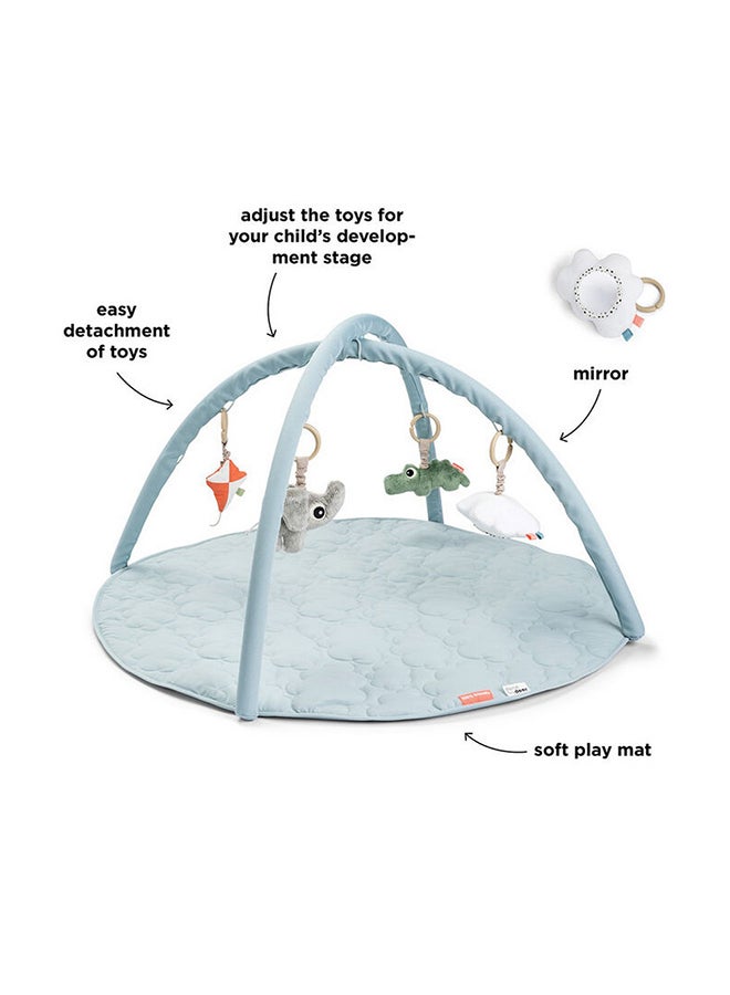 done by deer Activity Play Mat - Padded Baby Play Gym with Toys  And  Arches for Sensory Development - Playground Blue  - Image 2
