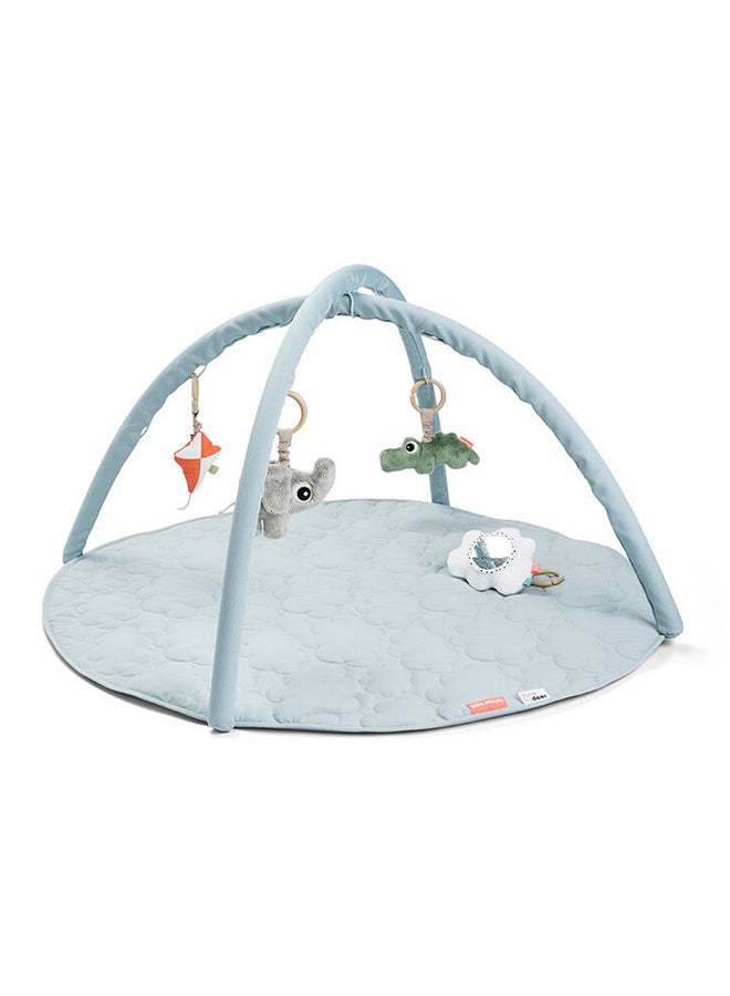 done by deer Activity Play Mat - Padded Baby Play Gym with Toys  And  Arches for Sensory Development - Playground Blue  - Image 1