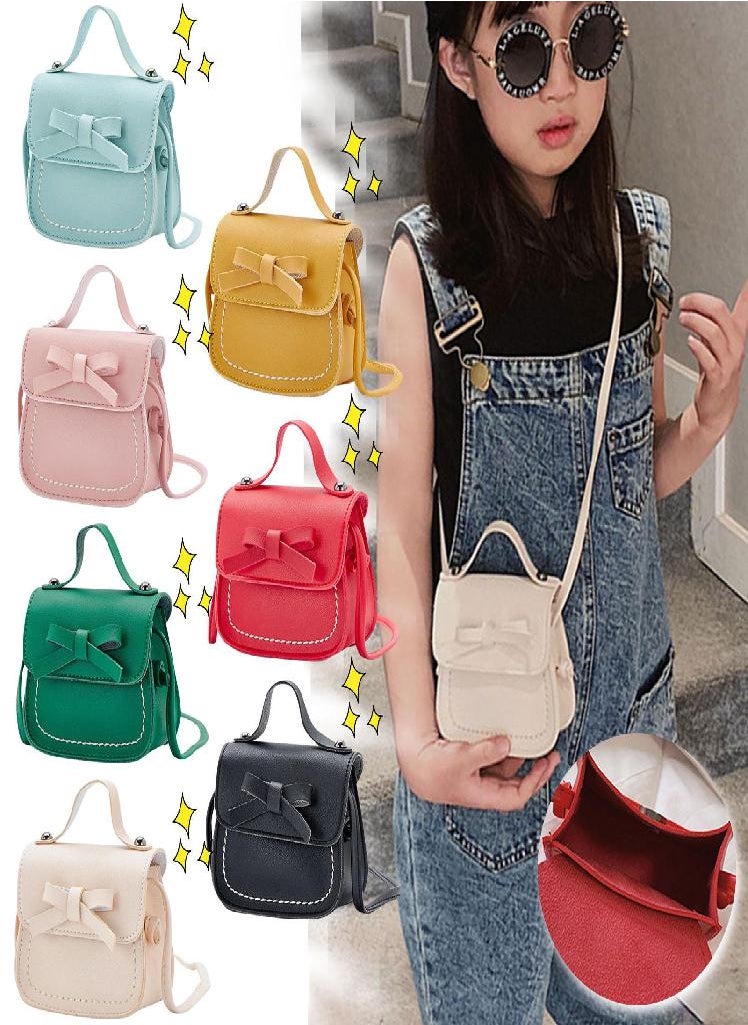 Eckek - Fashion Small Purse For Little Girls Toddler Kids Cute Bow Mini Messenger Bag - Image 1