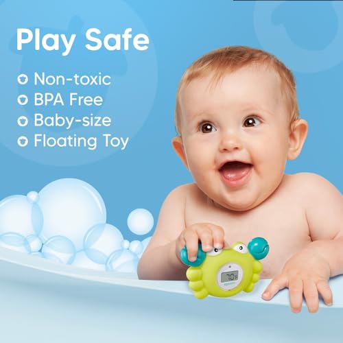 Aycorn Digital Baby Bath & Room Thermometer - Fahrenheit with LED Display & Temperature Warning - Infant Baby Bath Toys Floating Toy Thermometer - Image 4