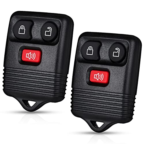 HelloAuto 2 PCS Replacement Key Fob Shell Case Smart Keyless Fit with 1998-2014 Ford F150 F250 F350 Edge Escape Expedition Explorer for Lincoln for Mazda for Mercury 3 Buttons - Image 1