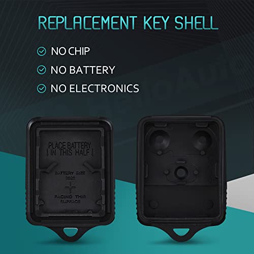 HelloAuto 2 PCS Replacement Key Fob Shell Case Smart Keyless Fit with 1998-2014 Ford F150 F250 F350 Edge Escape Expedition Explorer for Lincoln for Mazda for Mercury 3 Buttons - Image 3