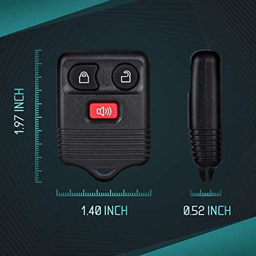 HelloAuto 2 PCS Replacement Key Fob Shell Case Smart Keyless Fit with 1998-2014 Ford F150 F250 F350 Edge Escape Expedition Explorer for Lincoln for Mazda for Mercury 3 Buttons - Image 4