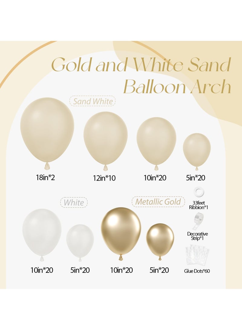 بالون أبيض والذهب اكليلا من الزهور القوس عدة ، مع بالون أبيض والذهب عارية ، ومناسبة للأطفال دش الزفاف الزفاف الذكرى الخطوبة التعميد حفلة عيد ميلاد - Image 2