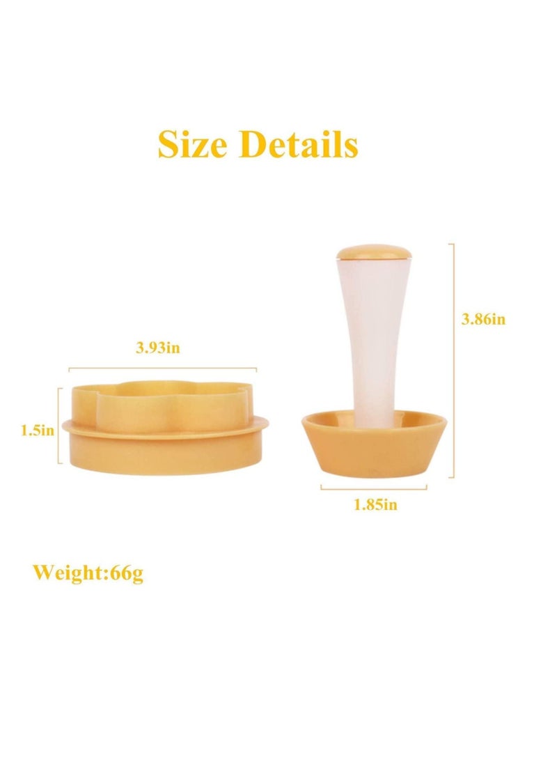 Tart Shell Molds Kit Plastic Pastry Tamper Tart Shell Molds Creative Cake Cup Presser Cupcake Muffin Mold Tart Cutter Flower Plastic Flower/Round Dough Cookie Mold - Image 4