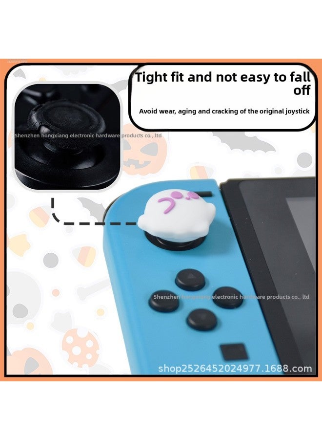 Loquat Little Ghost Spider Rocker Cap Suitable For Nintendo Switch Handle Rocker Silicone Protective Cover-Product Color:Set 3 Packaging Is Non-returnable And Non-exchangeable  - Image 4