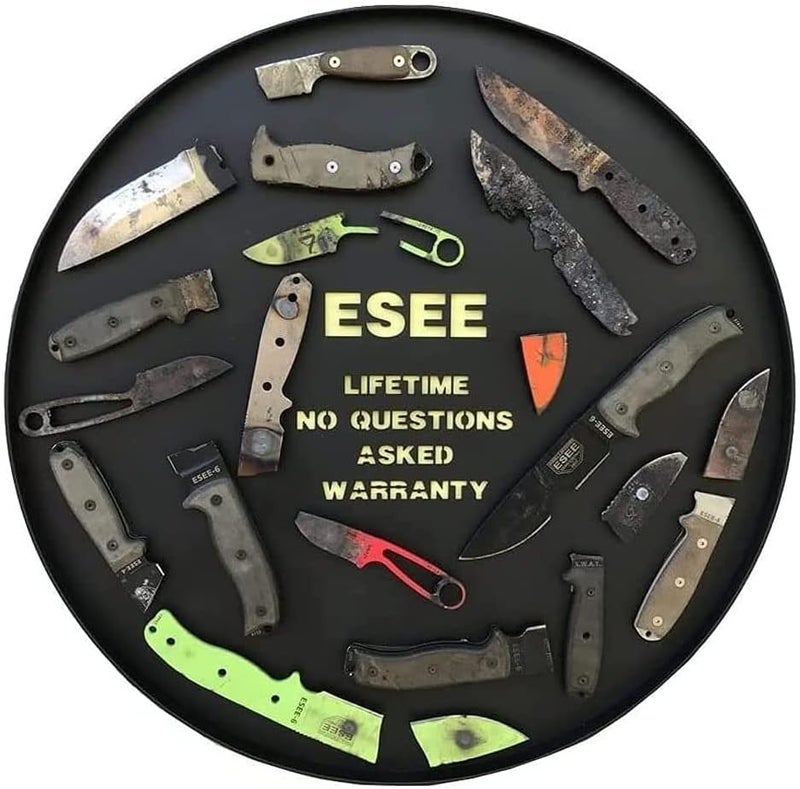 ESEE Knives Izula-II Fixed Blade Knife, w/Micarta Handle, Molded Sheath, & Clip Plate (Black Oxide) - Image 5