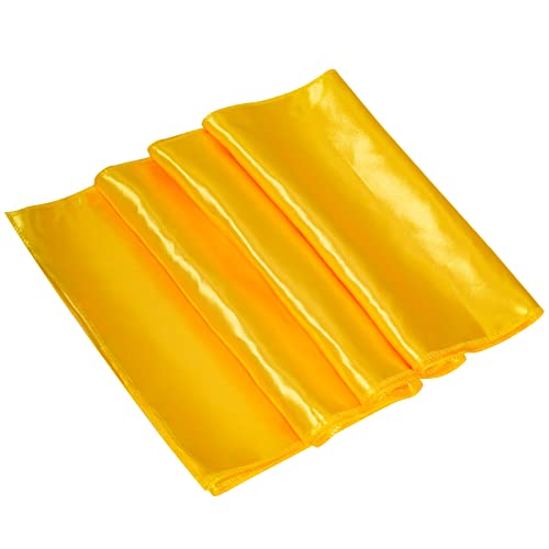 Dxhycc Satin Pirate Sash Medieval Renaissance Large Sash Belt Halloween Costume Waist Belt, Golden Yellow - Image 4