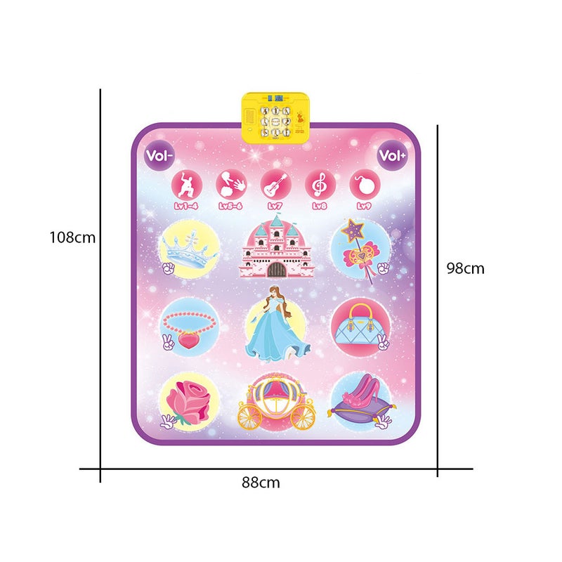 Dance Mat Electronic Dance Pad Multifunctional Piano Game Pad Outdoor Music Stepping Dance Mat Anti-slip Christmas Birthday 5 Game Modes 9 Difficulty Levels Outdoor Dance Blanket - Image 3