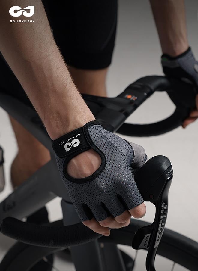 REXCHI Goloveboy Half Finger Fitness Gloves - Training Anti-Slip Wear-Resistant Anti-Callousing Outdoor Sports Cycling Gloves - Non-Slip, Breathable, Suitable For Gym, Cycling, Pull-Ups And Outdoor Training Unisex - Image 2