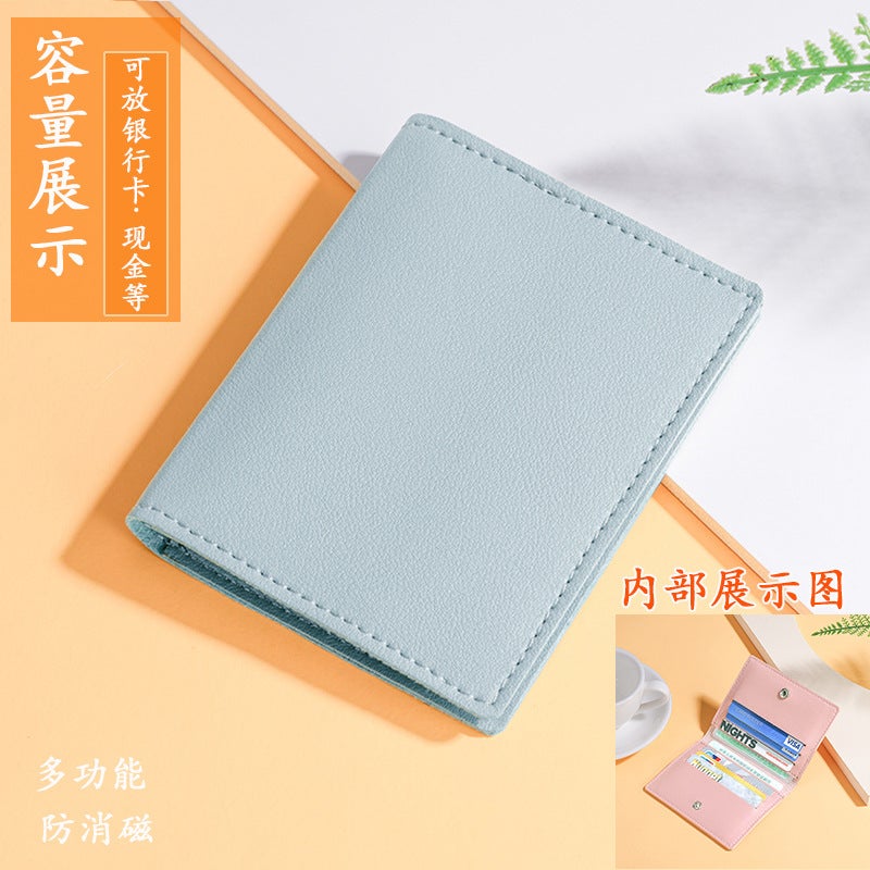 Slim Multi-Card Holder RFID Blocking Blue 8 card can put driver's license - Image 1