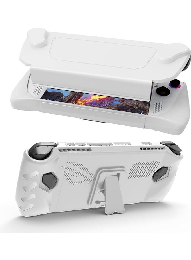 Green Tiger Full Case for ASUS Rog Ally 2023, Protective Case Skin with Detachable Front Shell Cover and Kickstand for Rog Ally,Shockproof/Non-Slip/Anti-Collision, White - Image 1