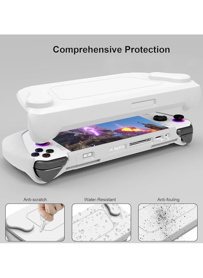 Green Tiger Full Case for ASUS Rog Ally 2023, Protective Case Skin with Detachable Front Shell Cover and Kickstand for Rog Ally,Shockproof/Non-Slip/Anti-Collision, White - Image 4