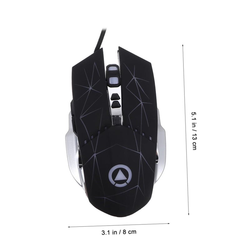 Random Color Wired Gaming Mouse USB Silent Backlit with Anti Sweat Design LED Breathing Light - Image 3