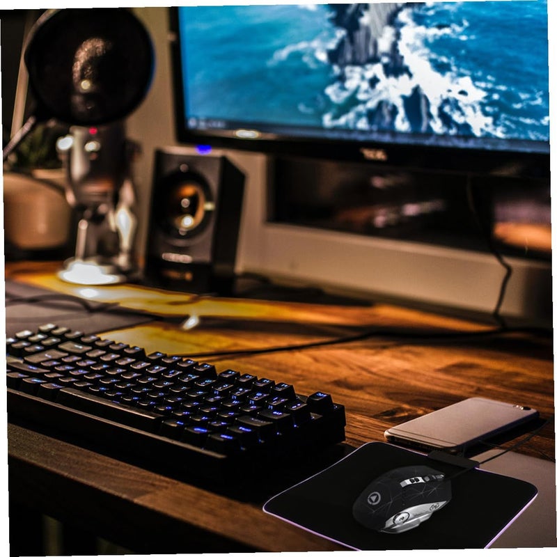 Random Color Wired Gaming Mouse USB Silent Backlit with Anti Sweat Design LED Breathing Light - Image 5