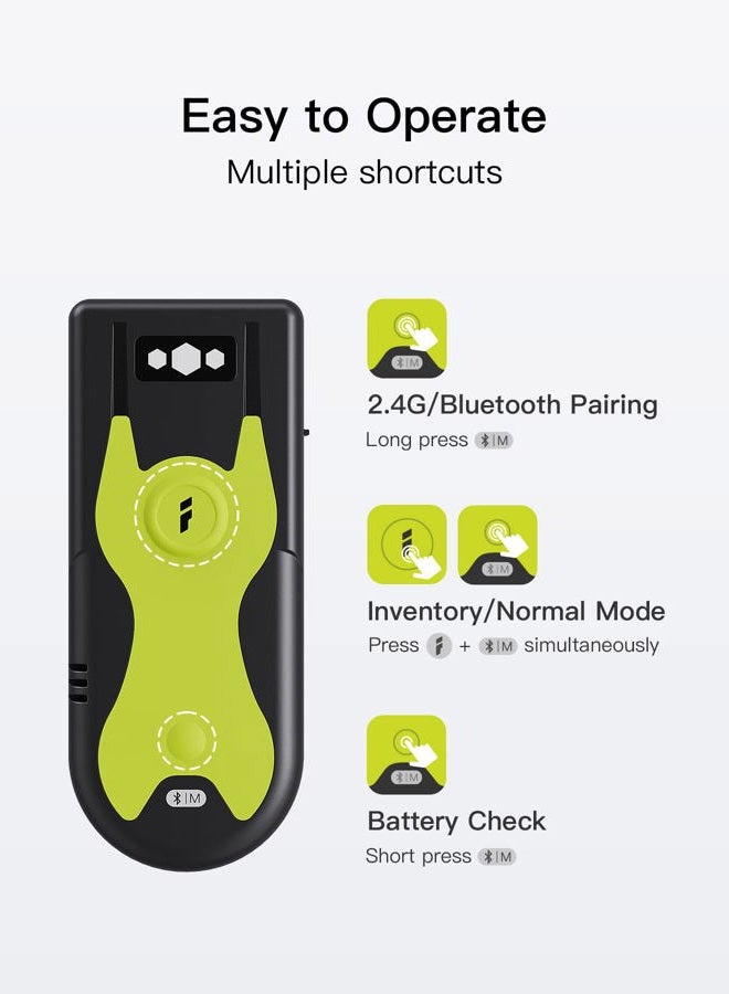 Inateck Bluetooth Scanner 2D Barcode Scanner 2.4Ghz USB Adapter, Screen Scanning, Exclusive Shortcuts, BCST-42 - Image 5