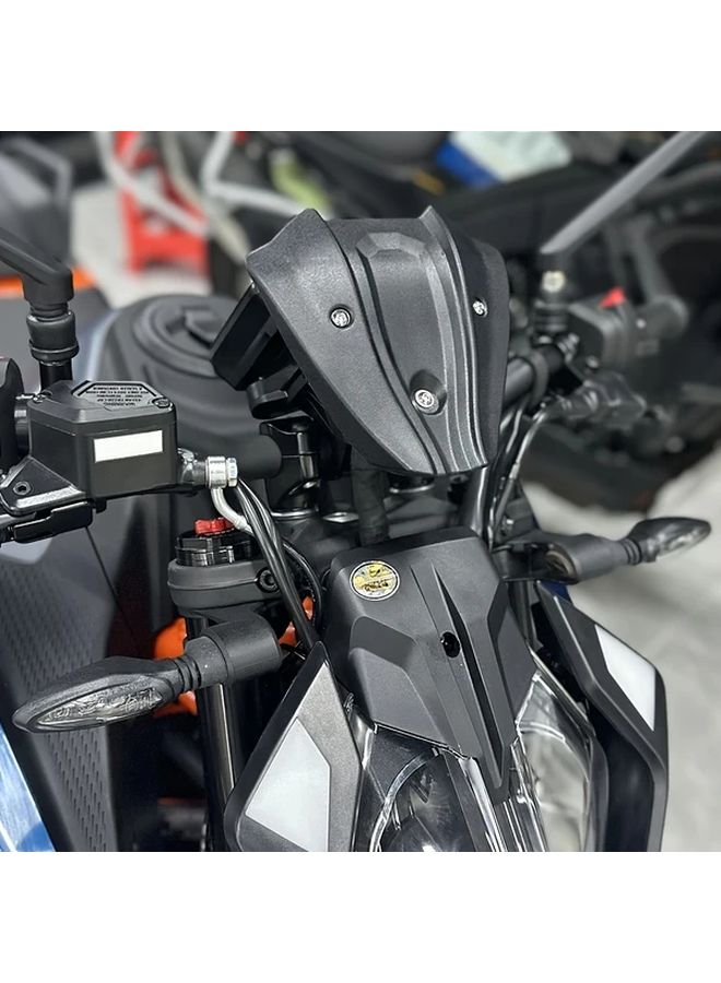 Motorcycle Front Windshield Deflector Hood Sun Visor Black Compatible With 390 Duke 2024 - Image 3